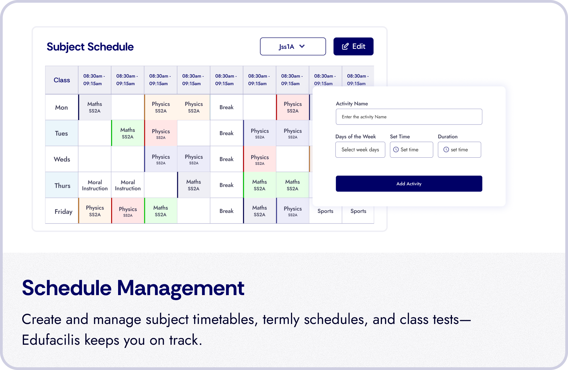 Schedule Management